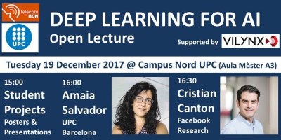 Open lecture as a conclusion of the first edition of the Deep Learning for AI course of Master MET: Cristian Canton & Amaia Salvador